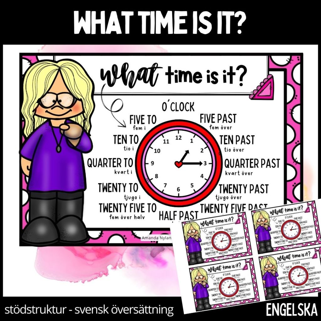 What time is it? – stödstruktur & svensk översättning