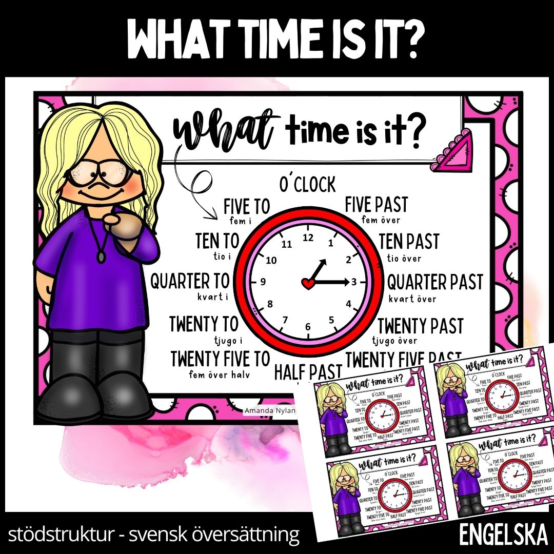 What time is it? – stödstruktur & svensk översättning