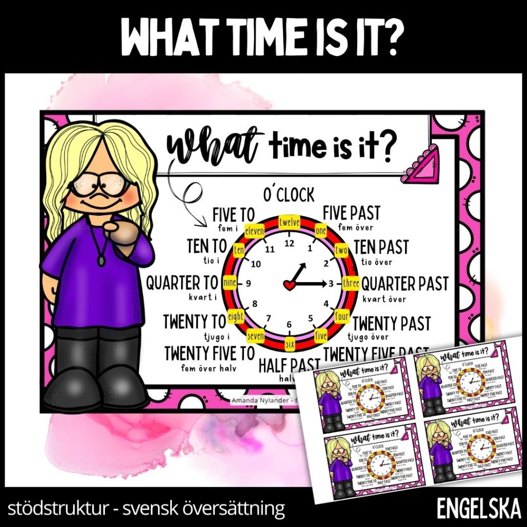 What time is it? – stödstruktur & svensk översättning
