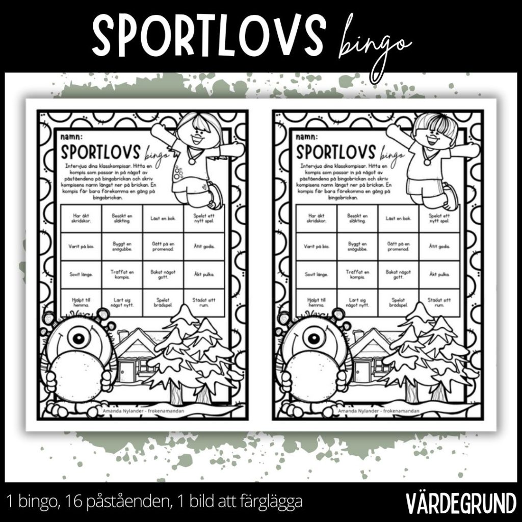 Sportlovsbingo