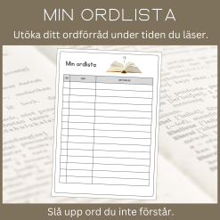 Min ordlista. Utöka ditt ordförråd.