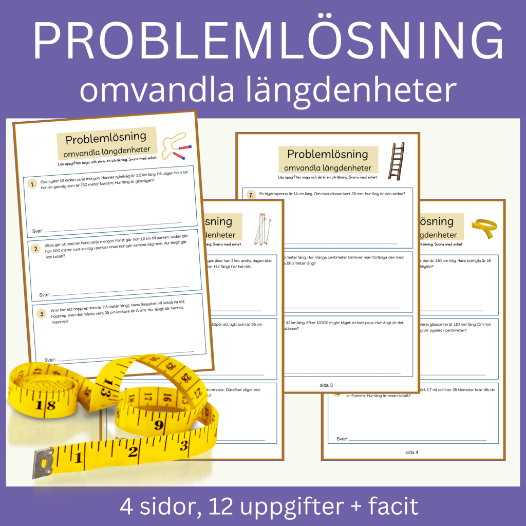 Problemlösning längdenheter