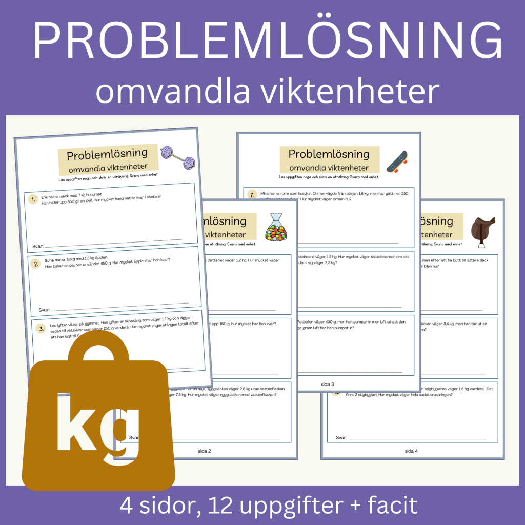 Problemlösning omvandling av viktenheter