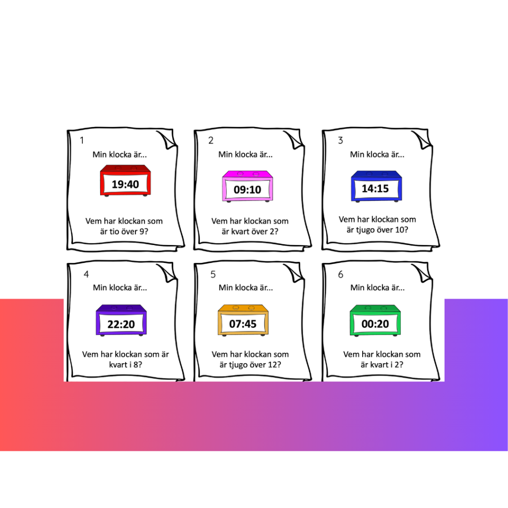 Jag har, vem har – digitala klockan