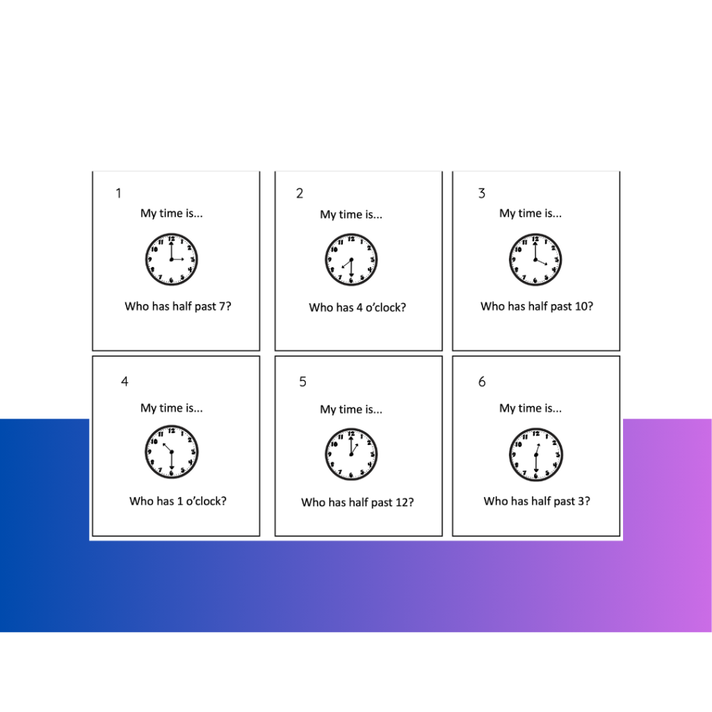 I have, who has – clock