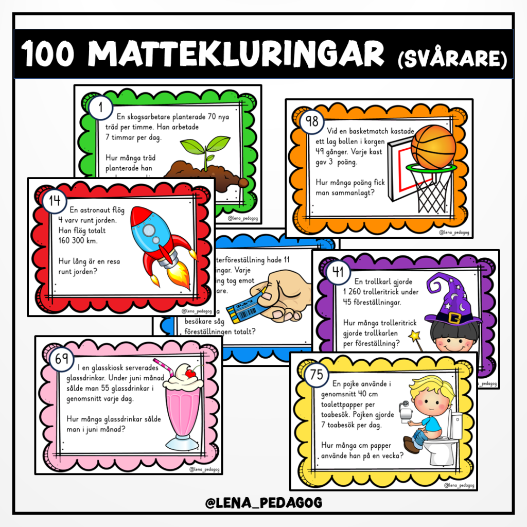 100 mattekluringar (svårare)