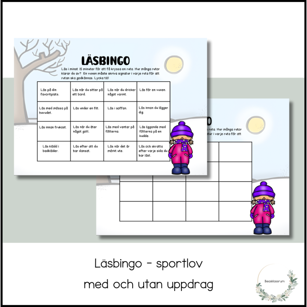 Läsbingo – sportlov
