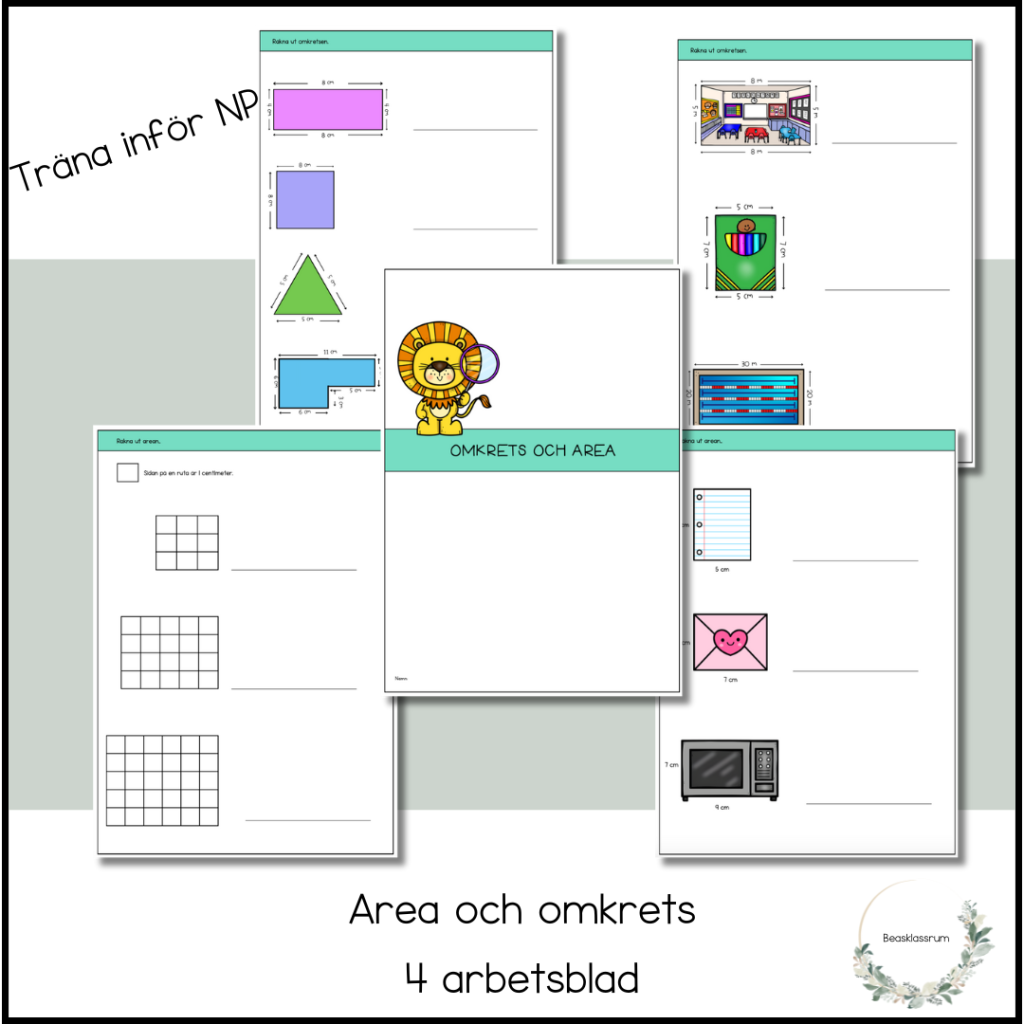 Träna inför NP – area och omkrets