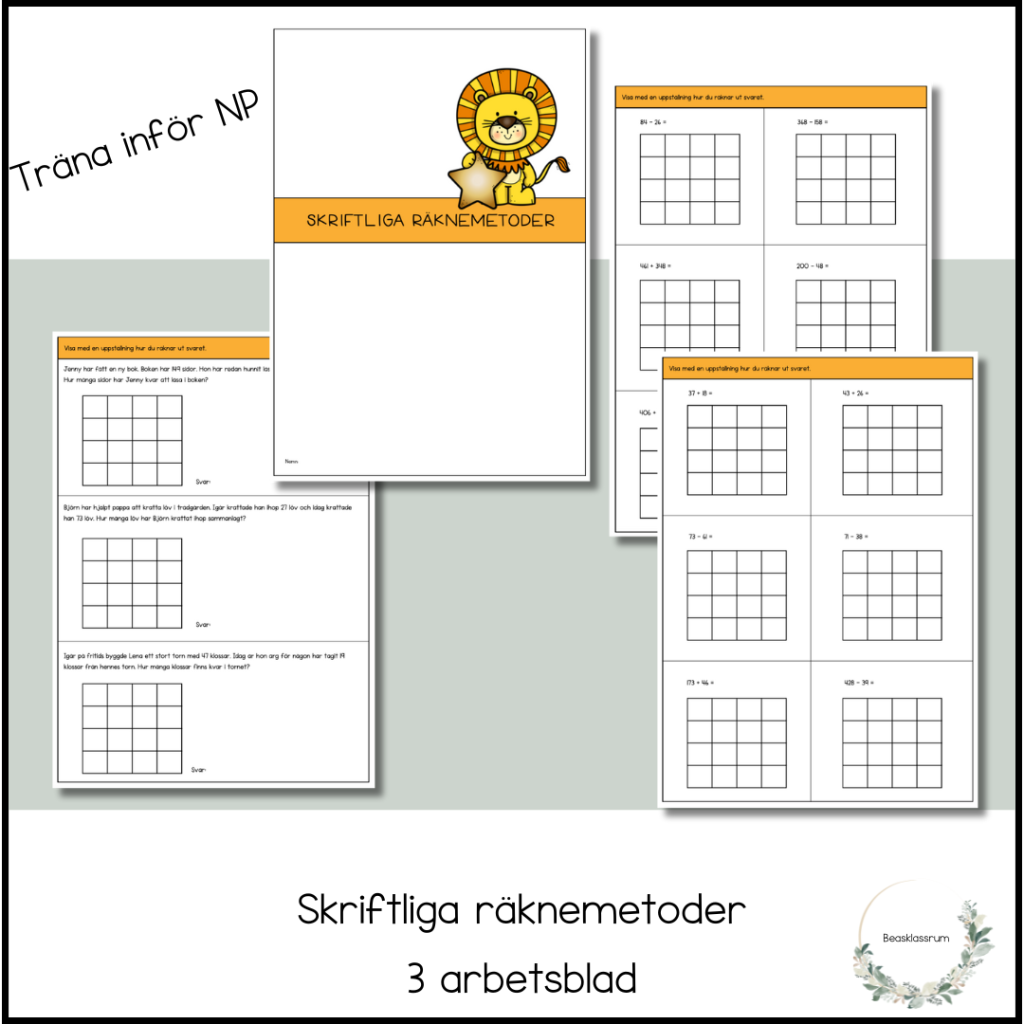 Träna inför NP – skriftliga räknemetoder