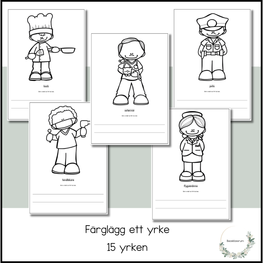 Färglägg ett yrke