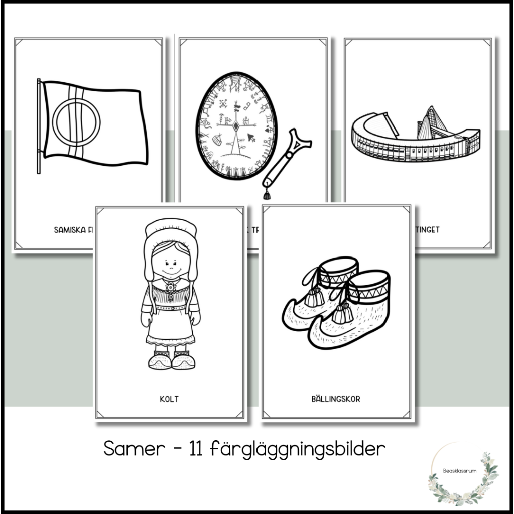 Samer – färgläggningsbilder
