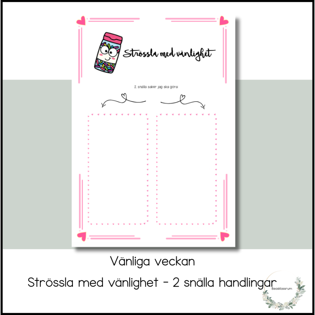 Strössla med vänlighet – vänliga veckan