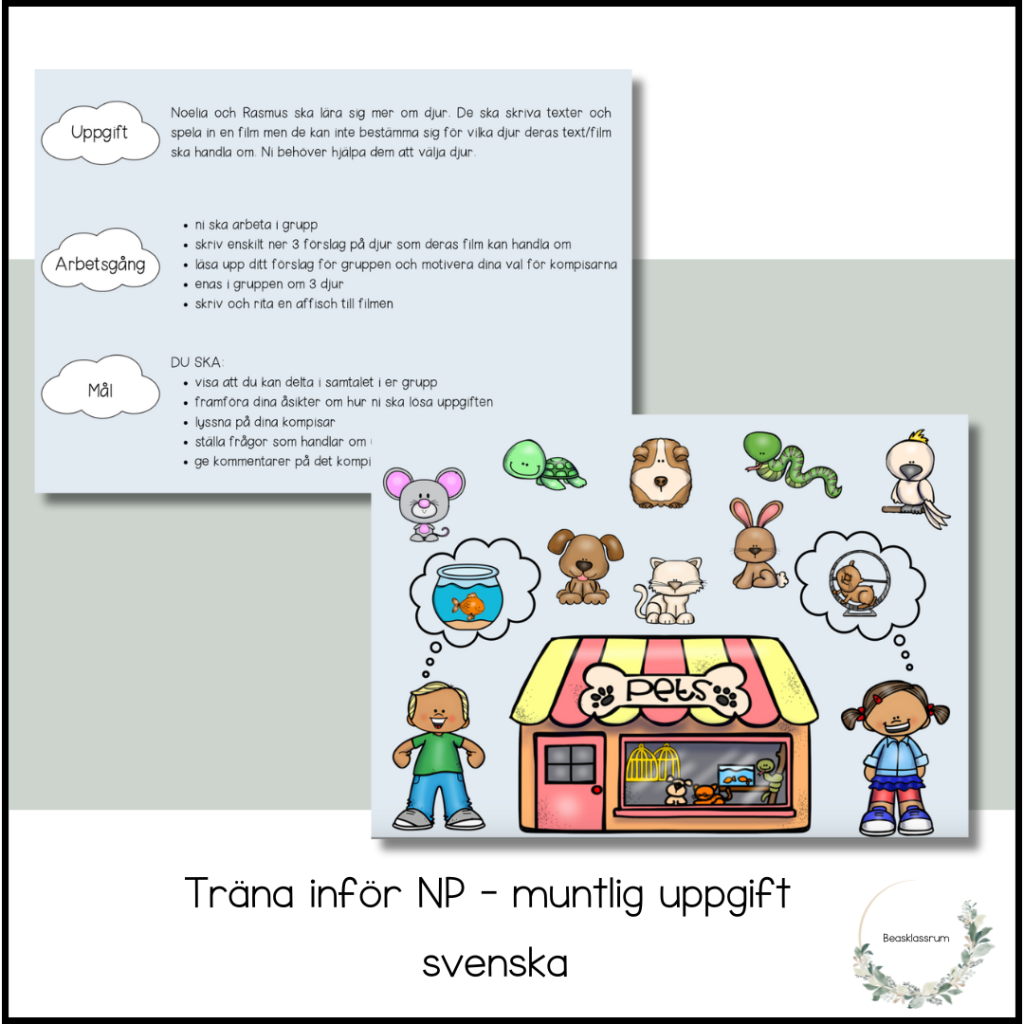 Träna inför NP – muntlig uppgift