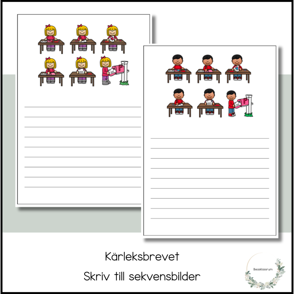 Kärleksbrevet – skriv till sekvensbilder