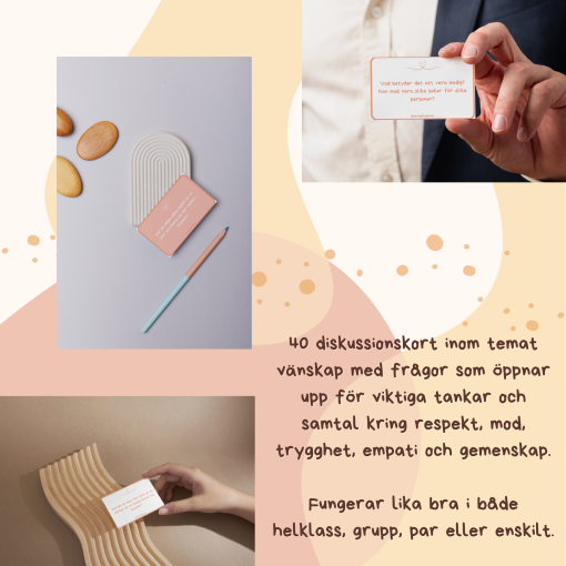 Diskussionskort / Värdegrundskort / Samtalskort - Tema vänskap