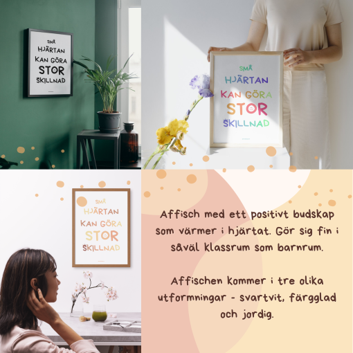 Affisch/Poster - Små hjärtan kan göra stor skillnad