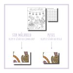 Pusselteckning Påskhare med påskris - bild 2