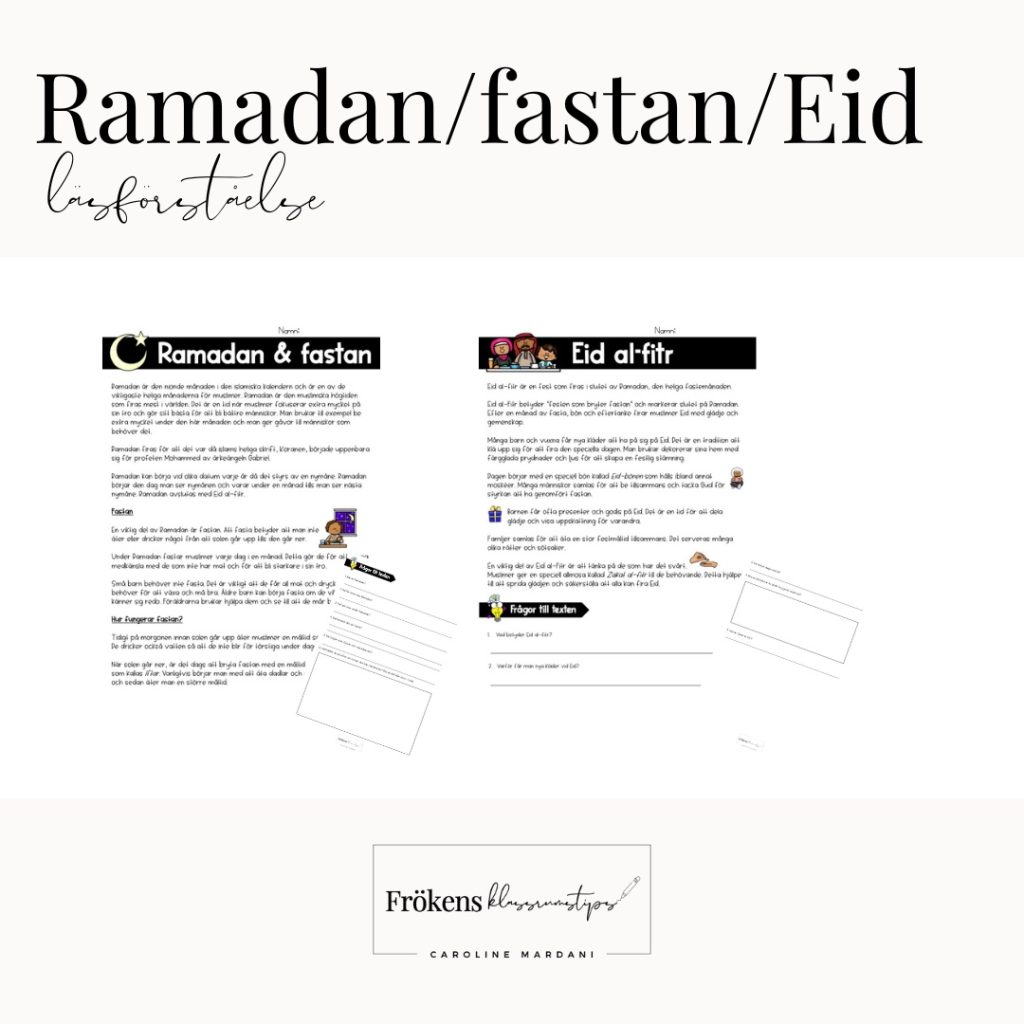 Ramadan/fastan/Eid – Läsförståelse