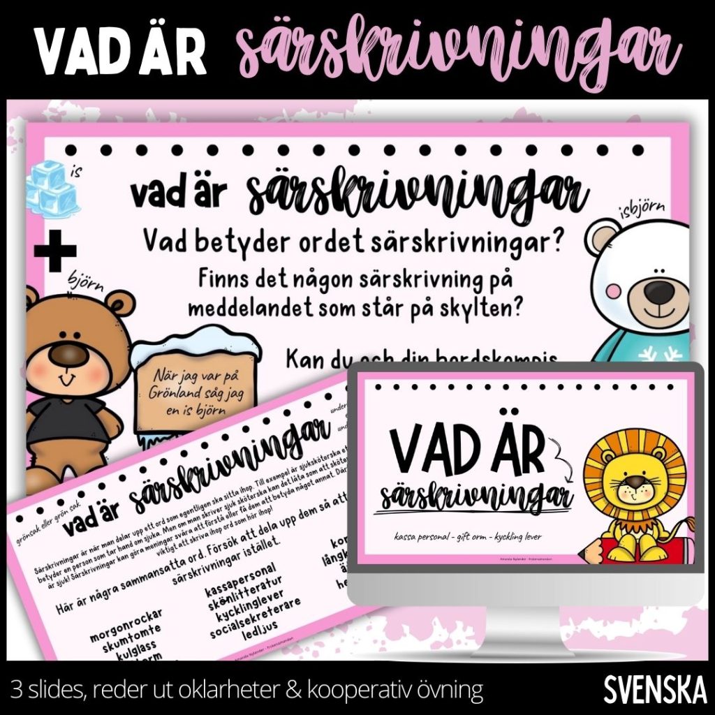 Särskrivningar – presentation