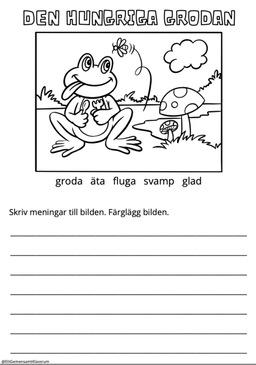 Vi skriver enkla meningar