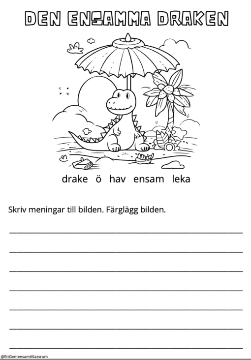 Vi skriver enkla meningar