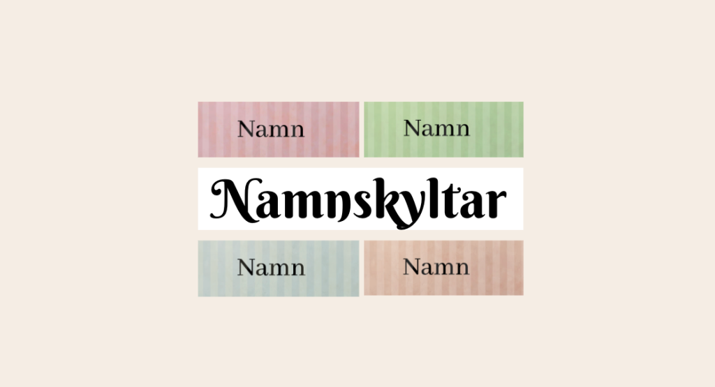 Namnskyltar – mall