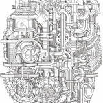 Färglägg mönster – Steampunk - bild 4