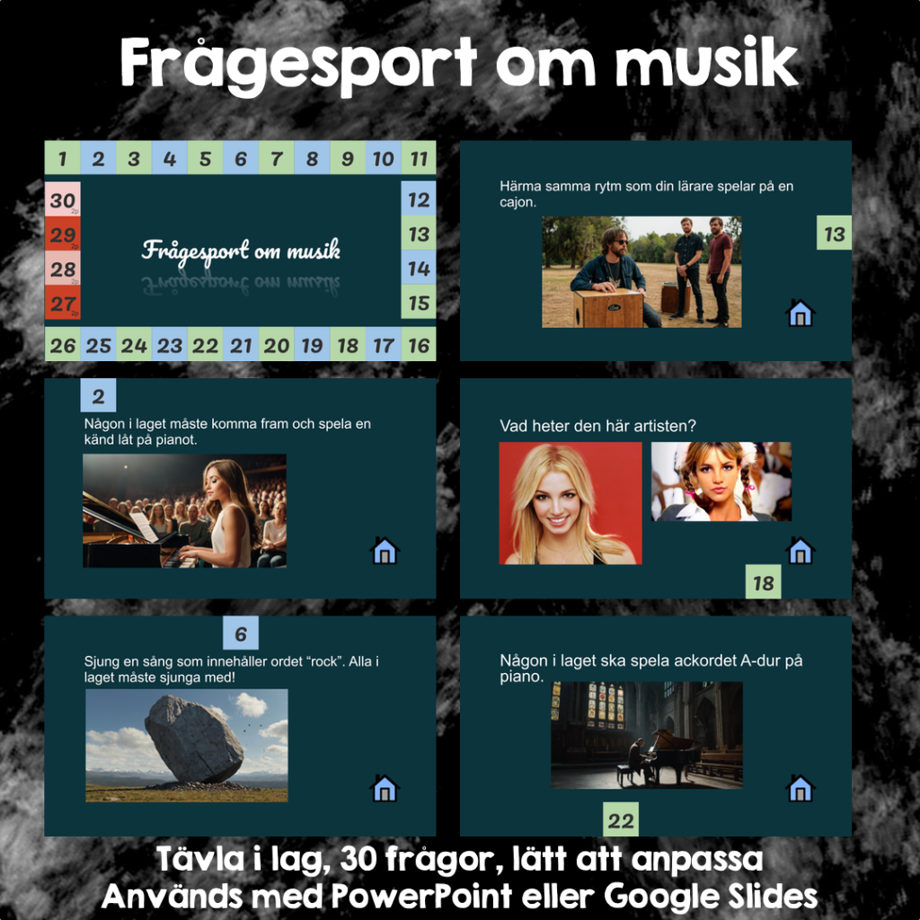 Musikfrågesport för klassrummet