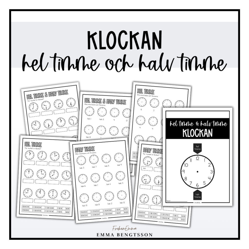 Klockan: hel timme & halv timme