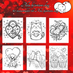 Alla hjärtans dag Leta räkna och färglägg - bild 1