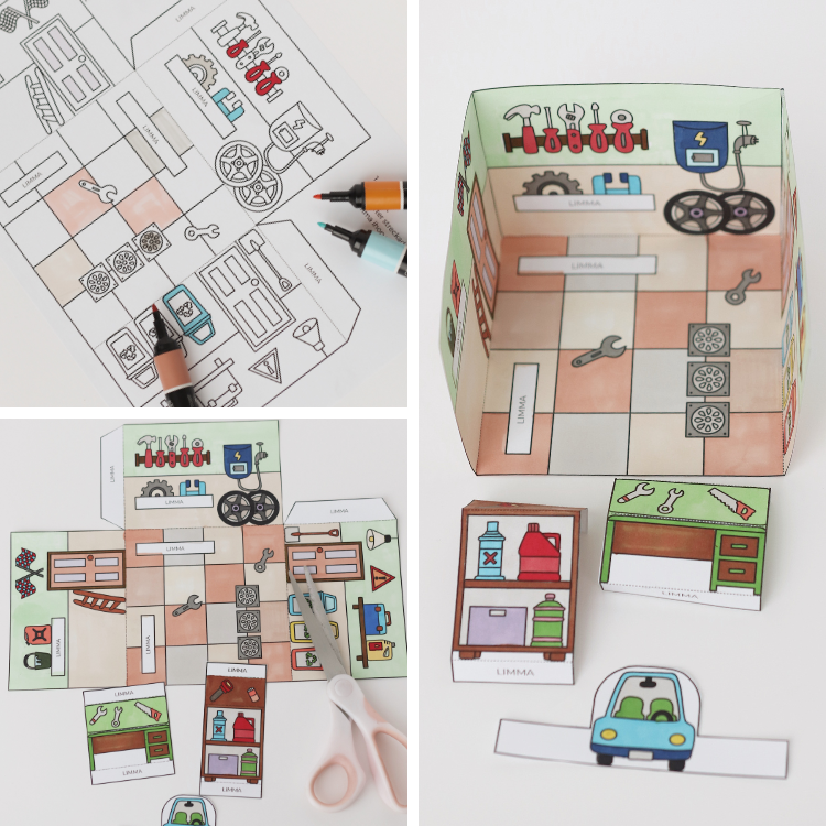 Pyssla dockhus - garage