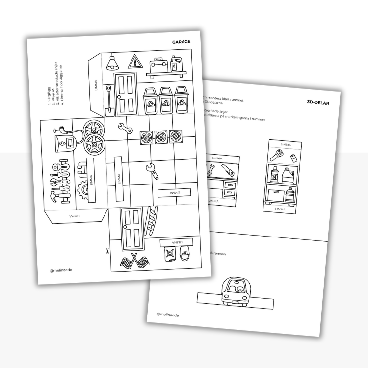 Pyssla dockhus - garage