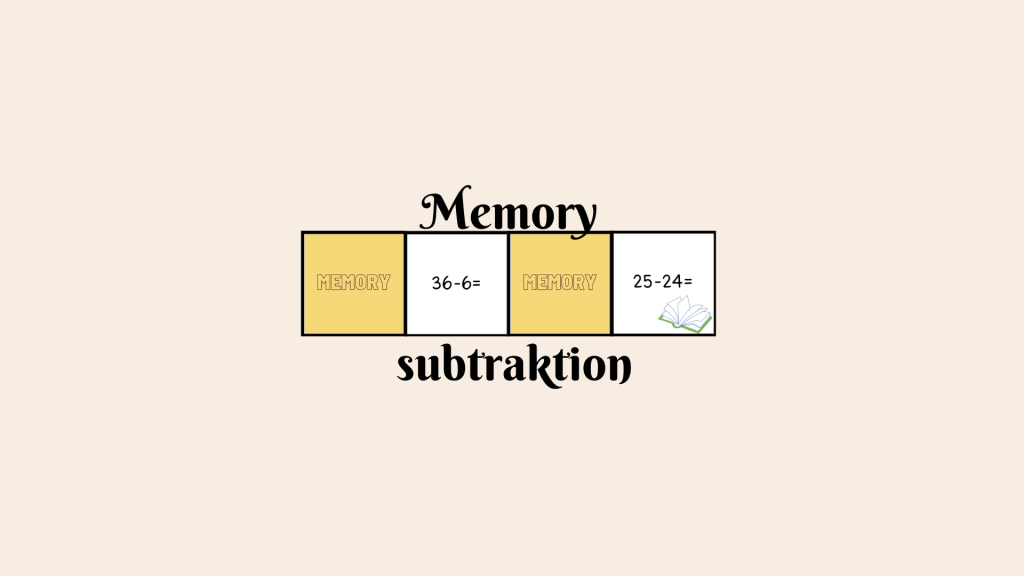 Memory – subtraktion