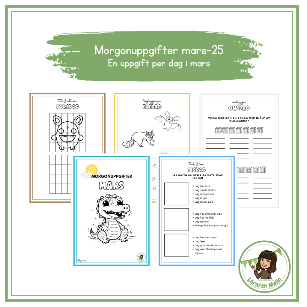 Morgonuppgifter mars -25