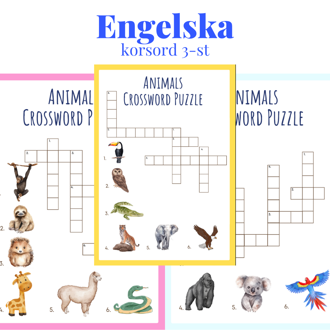 Korsord – Engenska 3st