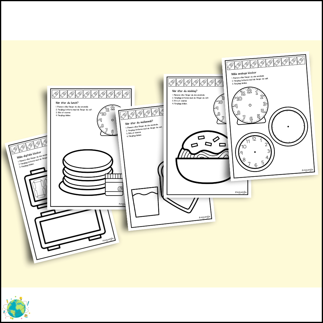 Klockan - Måla efter instruktion