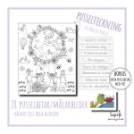 Pusselteckning Jorden och barnen - bild 1