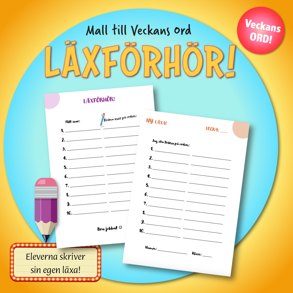 Veckans ord LÄXMALL!