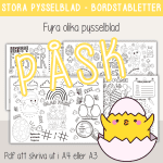 Påsk – Stora pysselblad i A3 – Bordstabletter - bild 1