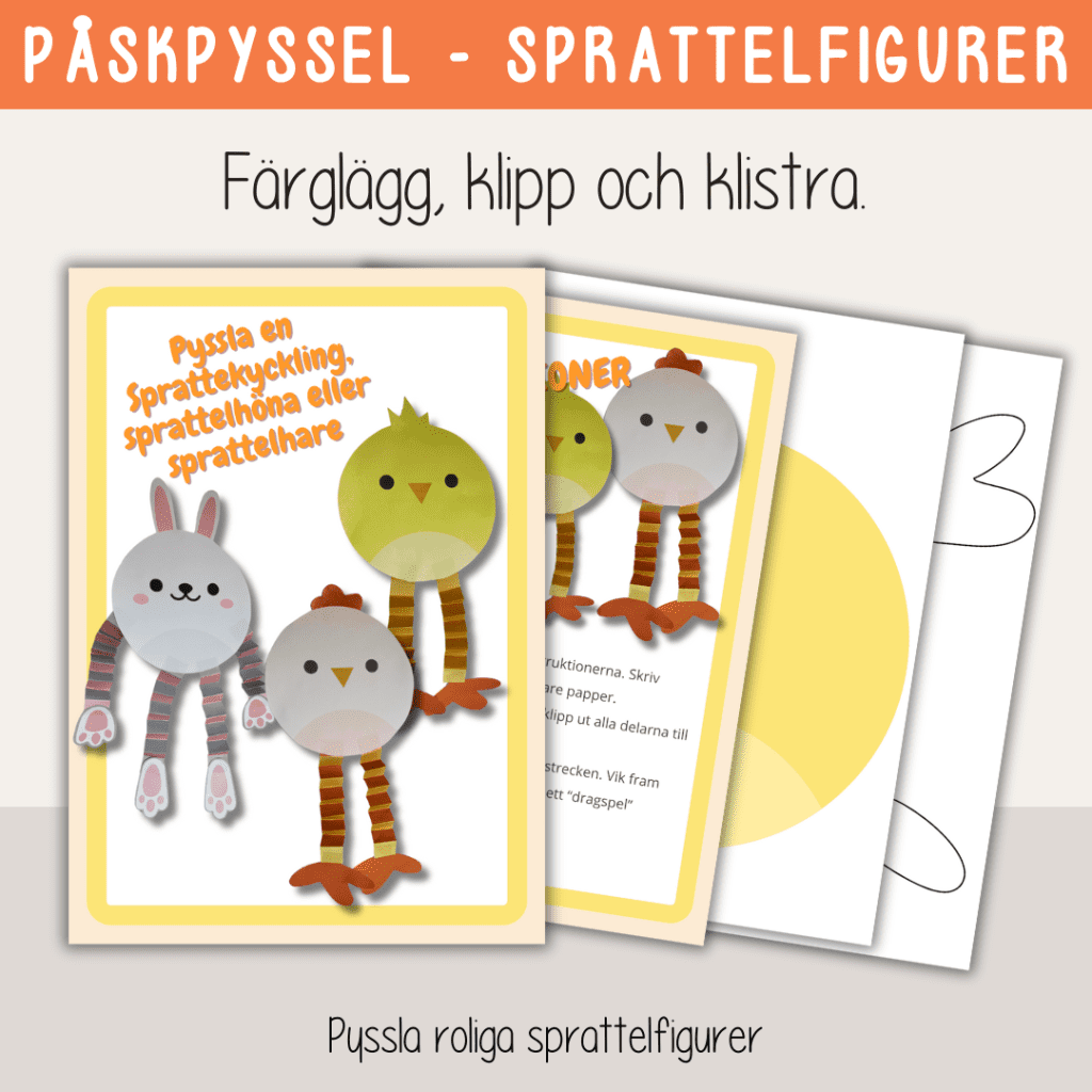 Påsk – Sprattelfigurer påskpyssel – Påsktema