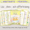 Påsk - Arbetshäfte bokstäver siffror färger former