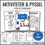 Pyssel- och aktivitetshäfte tema flygplan - bild 1