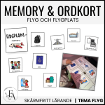 Memory och ordkort – Tema Flyg och Flygplats - bild 1