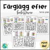 Färglägg efter bokstav - Påsk