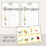 Vår – Engelska vårord – Flashcards och skrivblad - bild 2