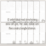 Bondgården – Skrivträning – 12 olika skrivblad - bild 2