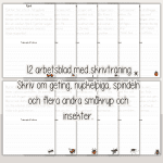 Småkryp och insekter – Skrivträning – 12 olika skrivblad - bild 2