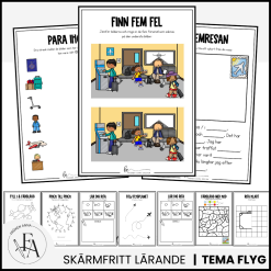 Pyssel- och aktivitetshäfte tema flygplan