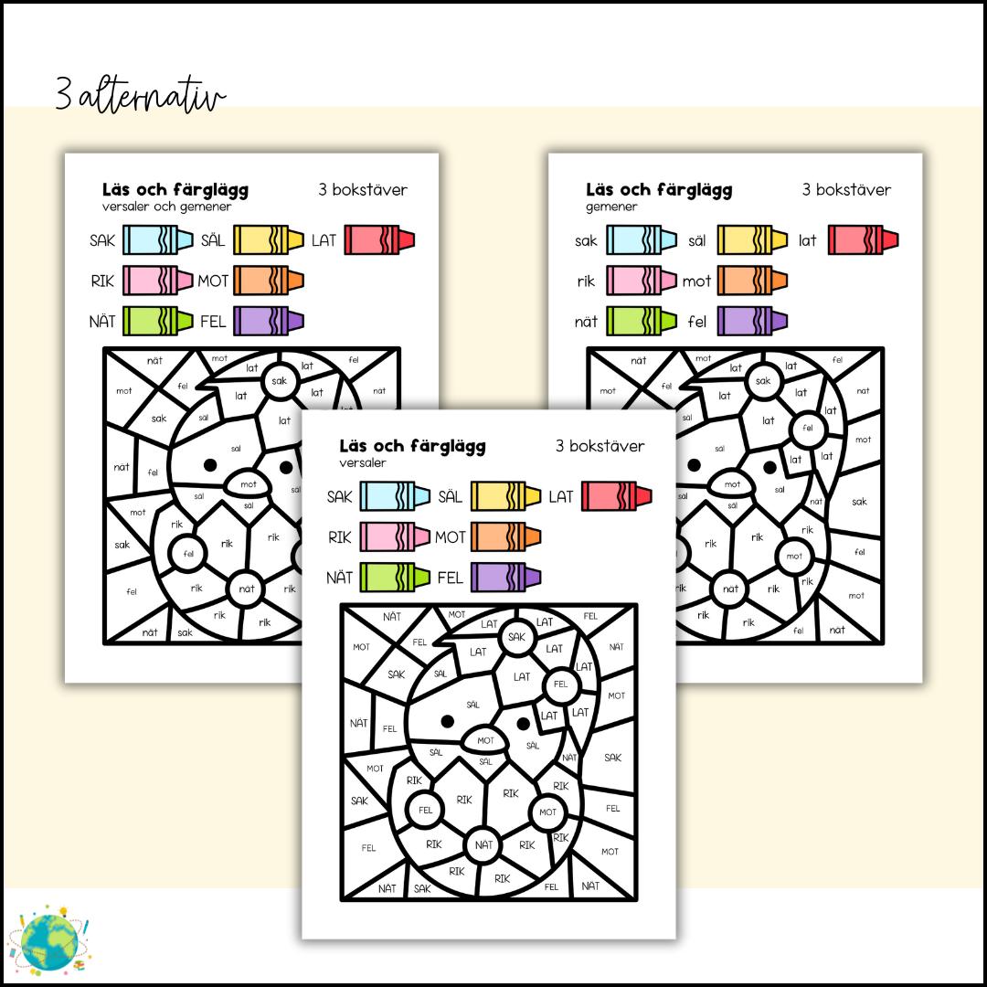 Färglägg efter bokstav - Påsk