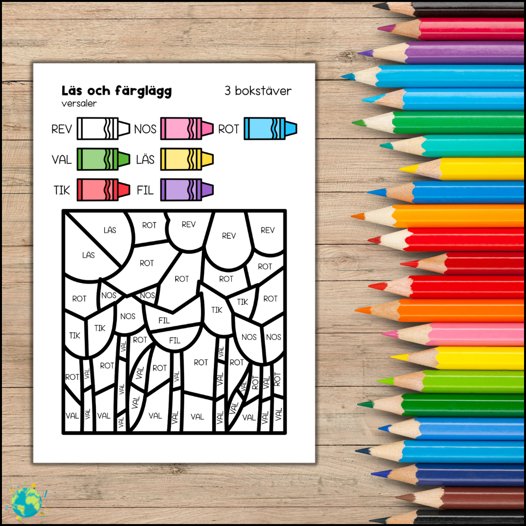 Färglägg efter bokstav - Påsk